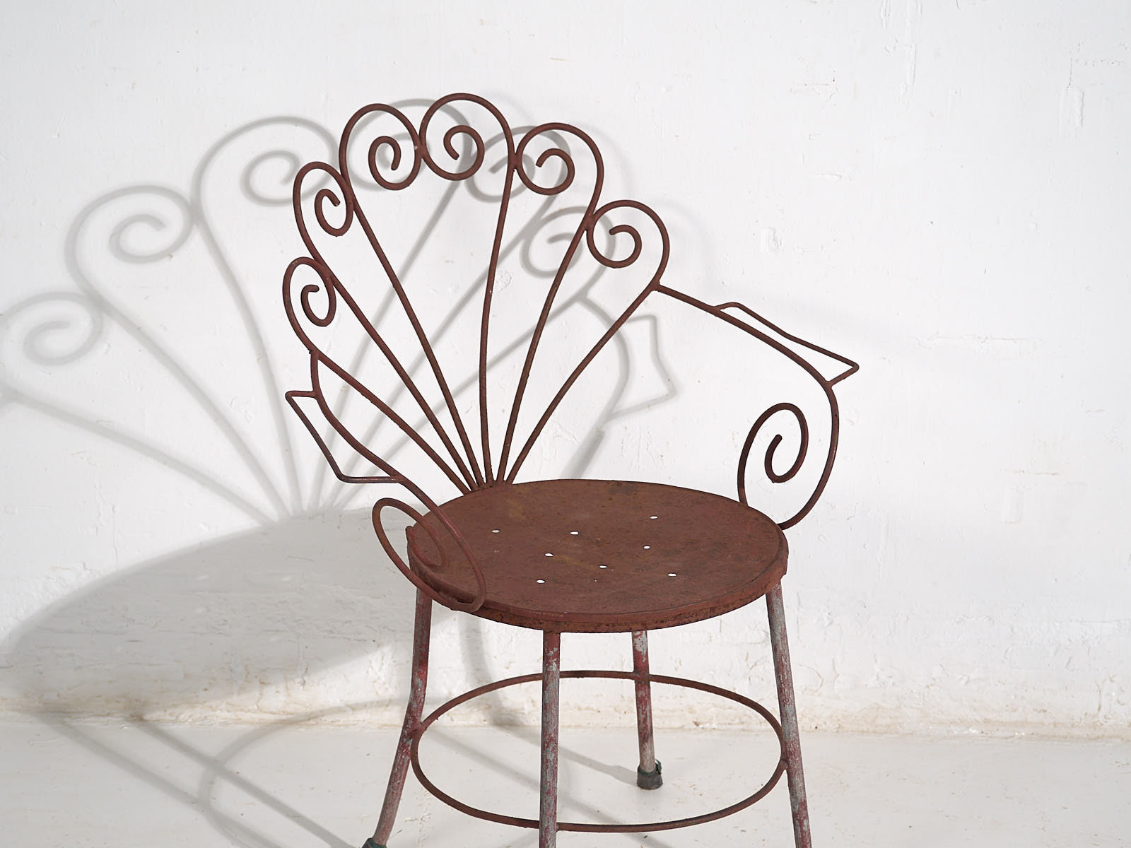 Silla de hierro vintage para jardín (c.1950)