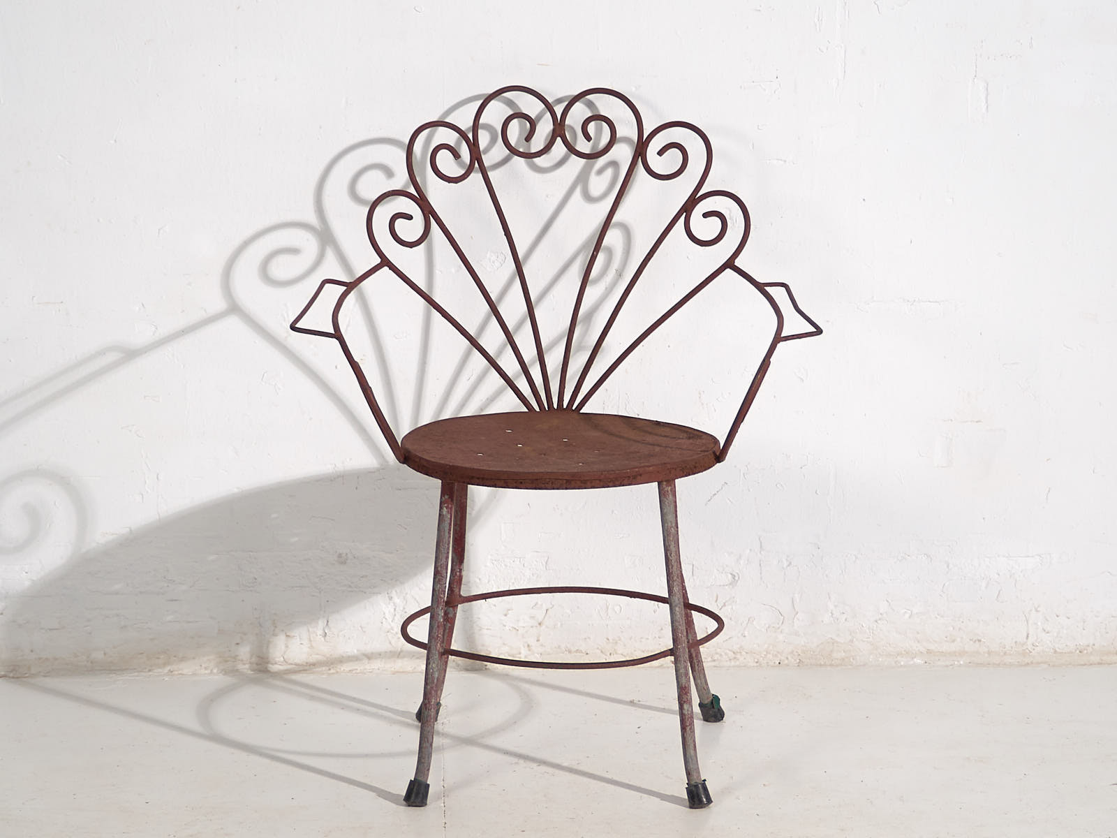 Silla de hierro vintage para jardín (c.1950)