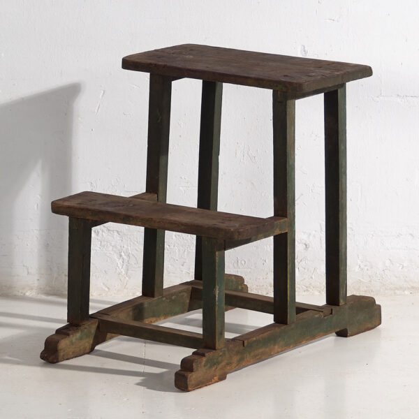 Pupitre infantil antiguo de madera color verde (Francia, c.1930)