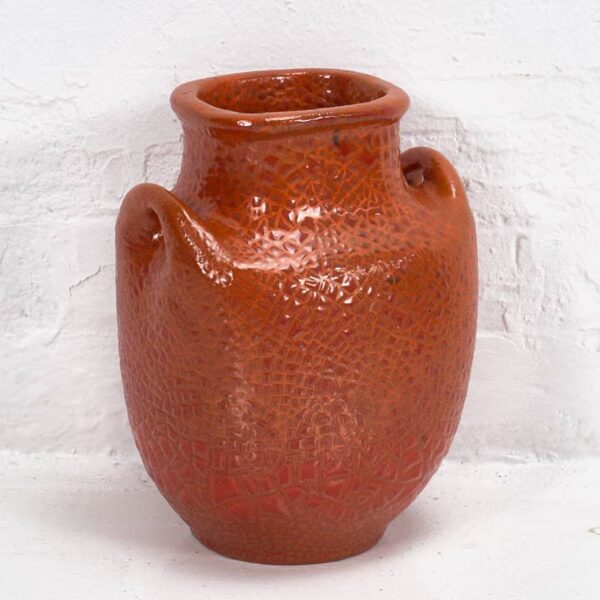 Jarrón de color naranja vintage (c.1950)