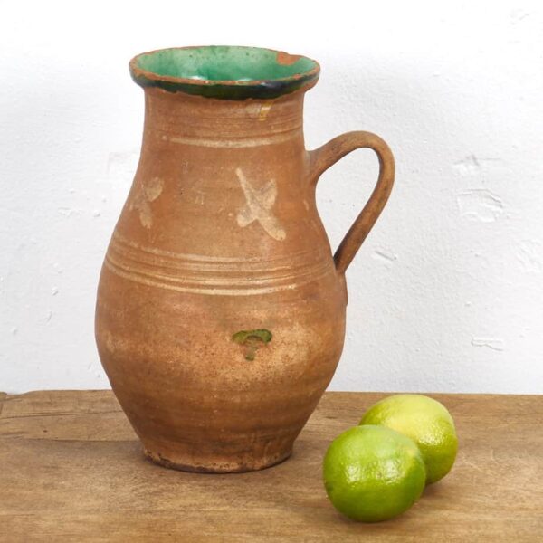 Jarrón de cerámica antiguo (c.1900) #3