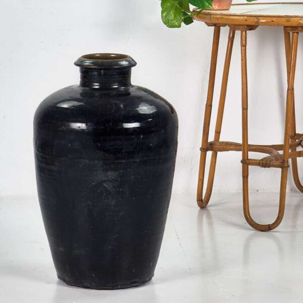 Jarrón antiguo decorativo de cerámica (c.1850) #3