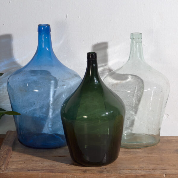 Damajuanas antiguas de vidrio (c.1920). Conjunto de 3 piezas #4