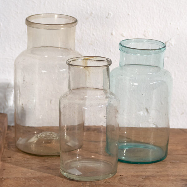 Frascos pequeños antiguos (c.1920). Conjunto de 3 piezas #16