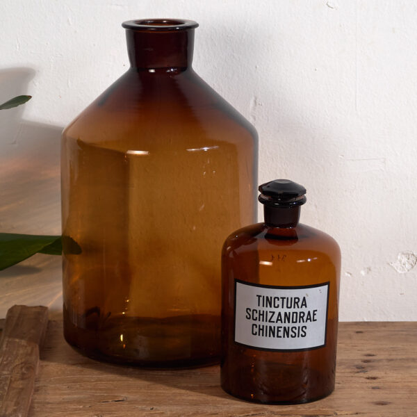 Antiguas botellas de farmacia (c.1920). Conjunto de 2 piezas #34