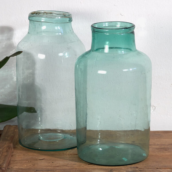 Frascos de vidrio antiguos (c.1920). Conjunto de 2 piezas #41