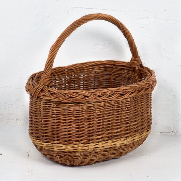 Cesta de mimbre antigua (c.1930) #13