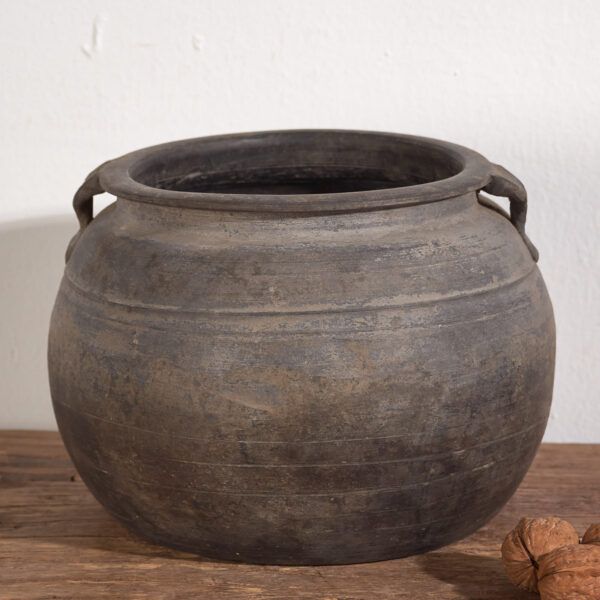 Jarrón pequeño antiguo de cerámica (c.1900) #2