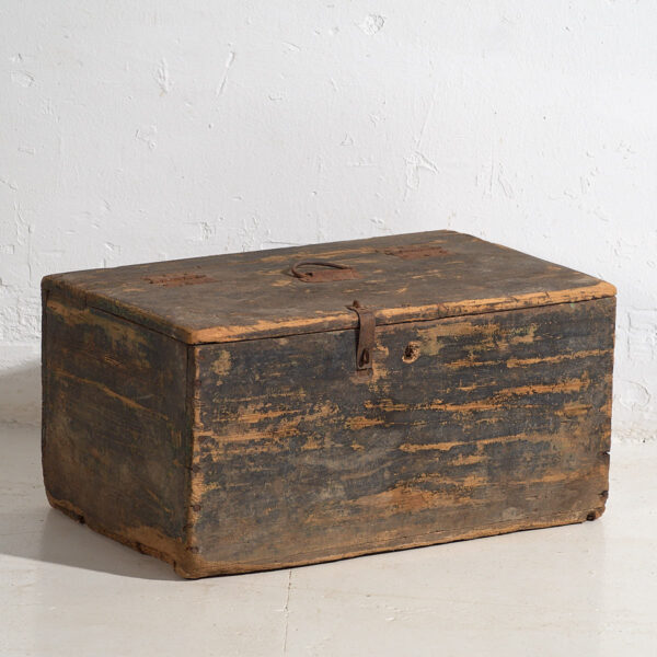 Antiguo baúl de municiones en color azul cobalto (c.1900) #64