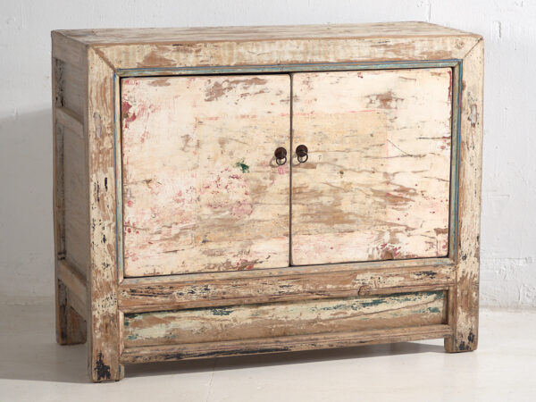 Aparador pequeño antiguo de color blanco (c.1920) #6