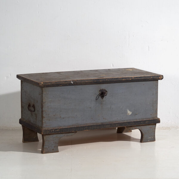 Baúl antiguo de madera con herrajes originales (c.1900) #16