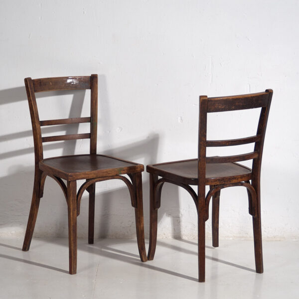 Sillas vintage de madera curvada Thonet (c.1950). Conjunto de 2 piezas #1