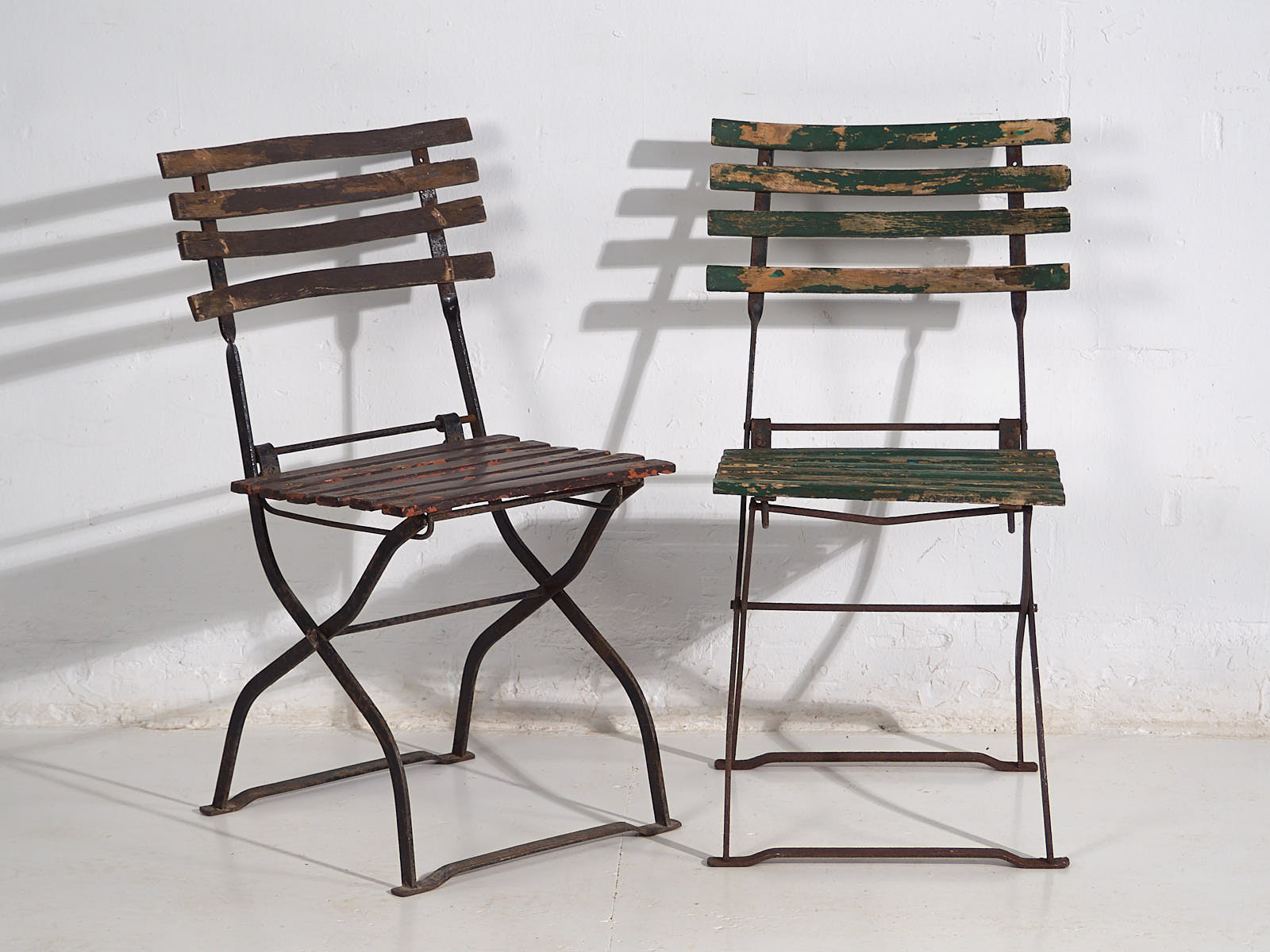 Antique outdoor folding chairs (c.1920). Set of 4 pieces #33