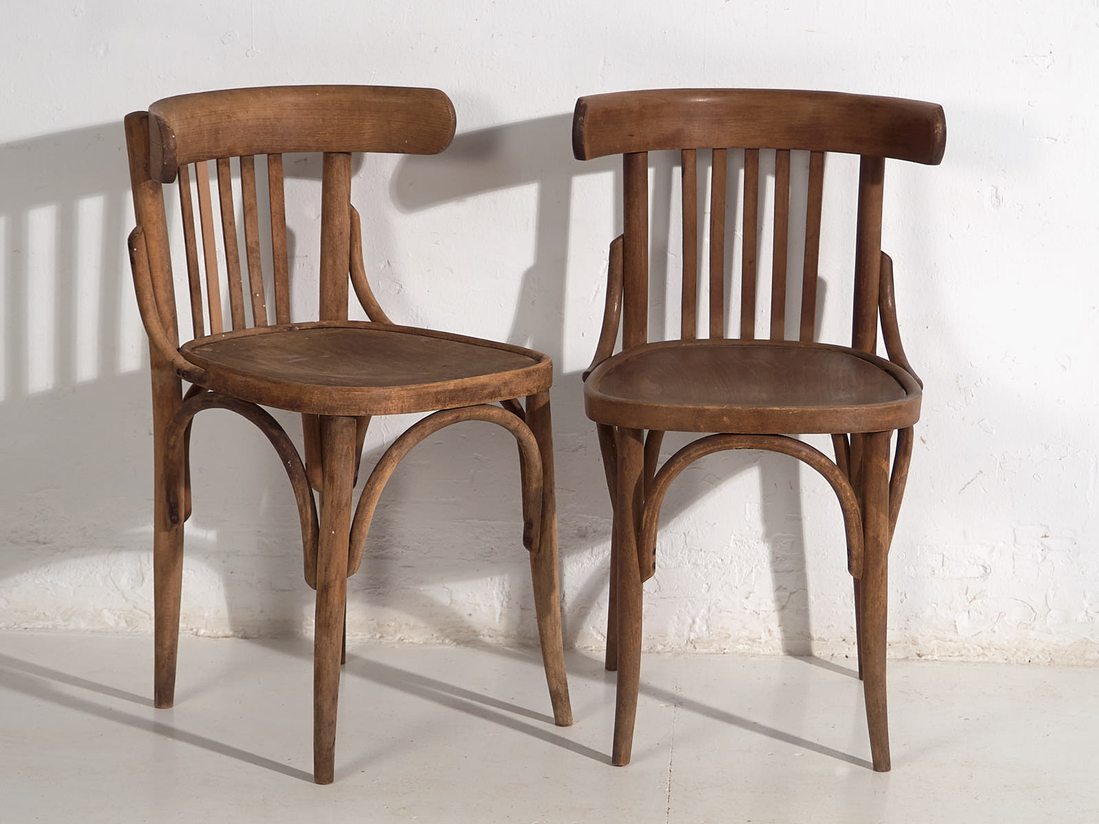 Anciennes chaises de bistro de style viennois (vers 1920). Ensemble de 4 pièces #1