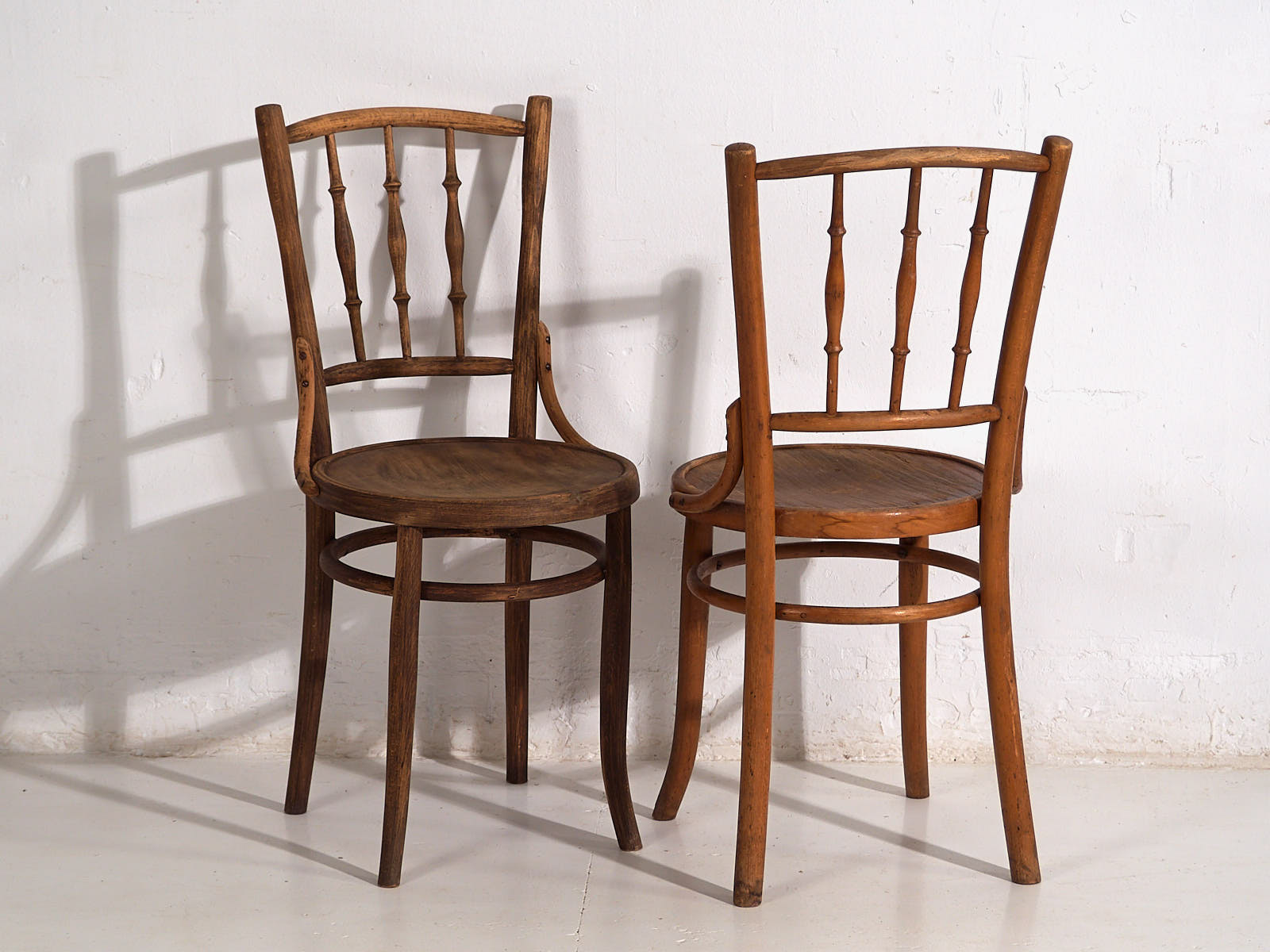 Chaises de salle à manger anciennes en bois courbé (vers 1920). Ensemble de 6 pièces n°2