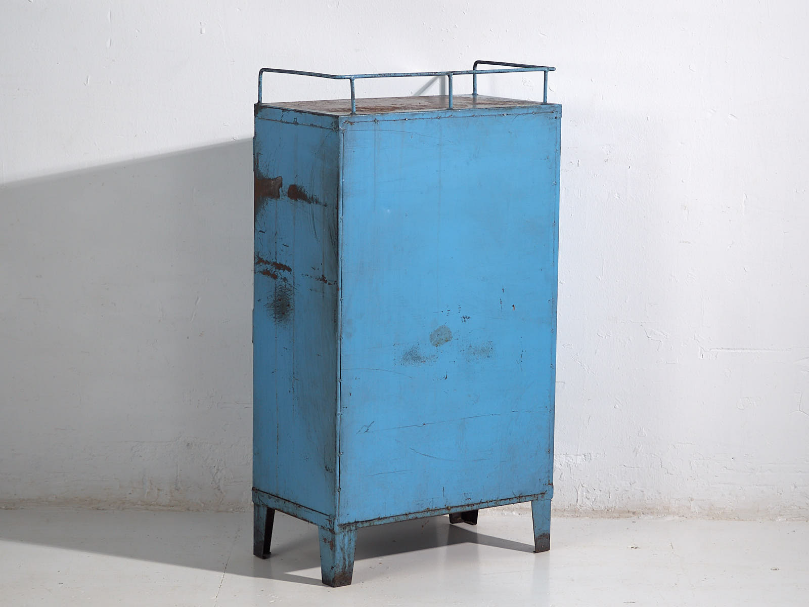 Vintage industrial style cabinet with blue patina (c.1950) #3