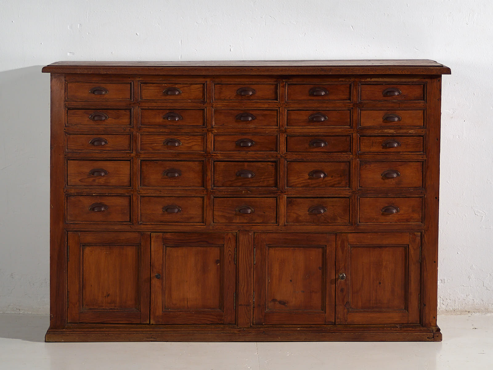 Antique apothecary file cabinet with multiple drawers (c.1920) #12