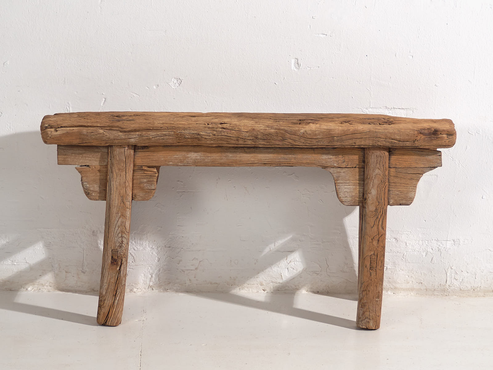 Banco pequeño antiguo de estilo primitivo (c.1870) #13