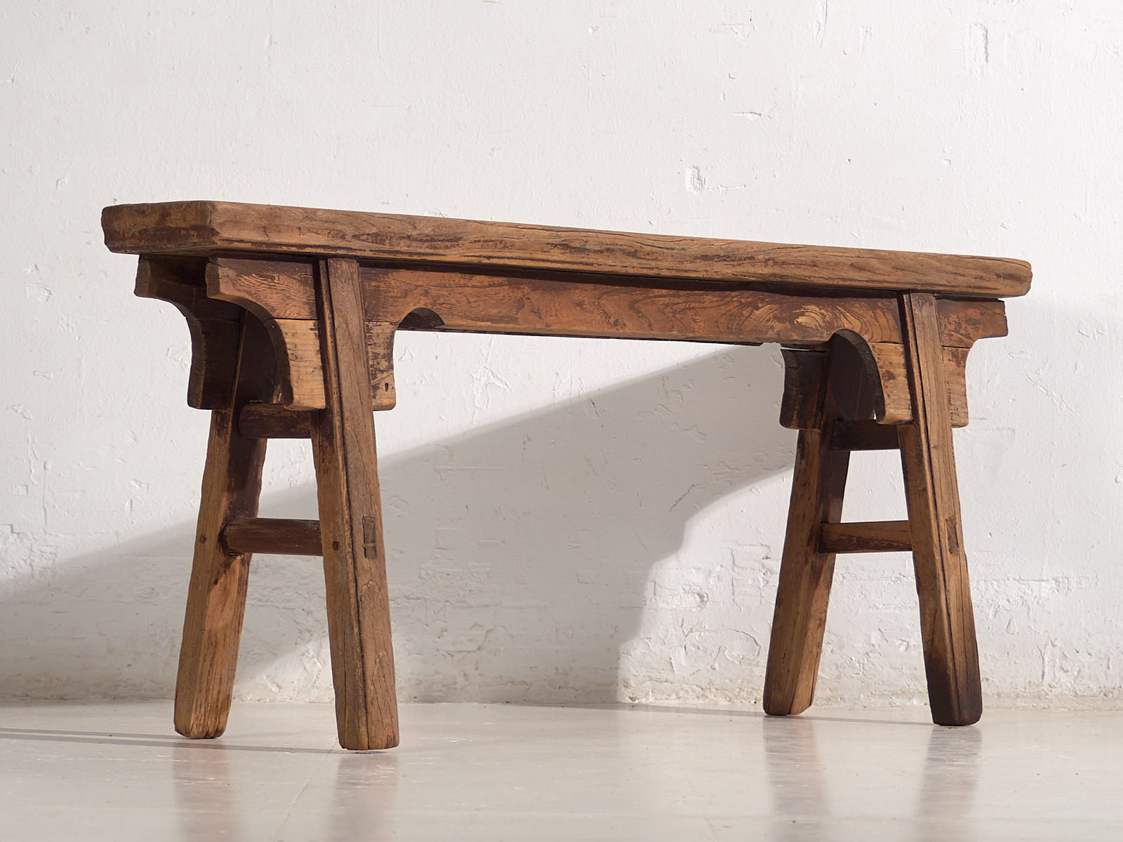 Banc ancien en bois massif (c.1870) #19