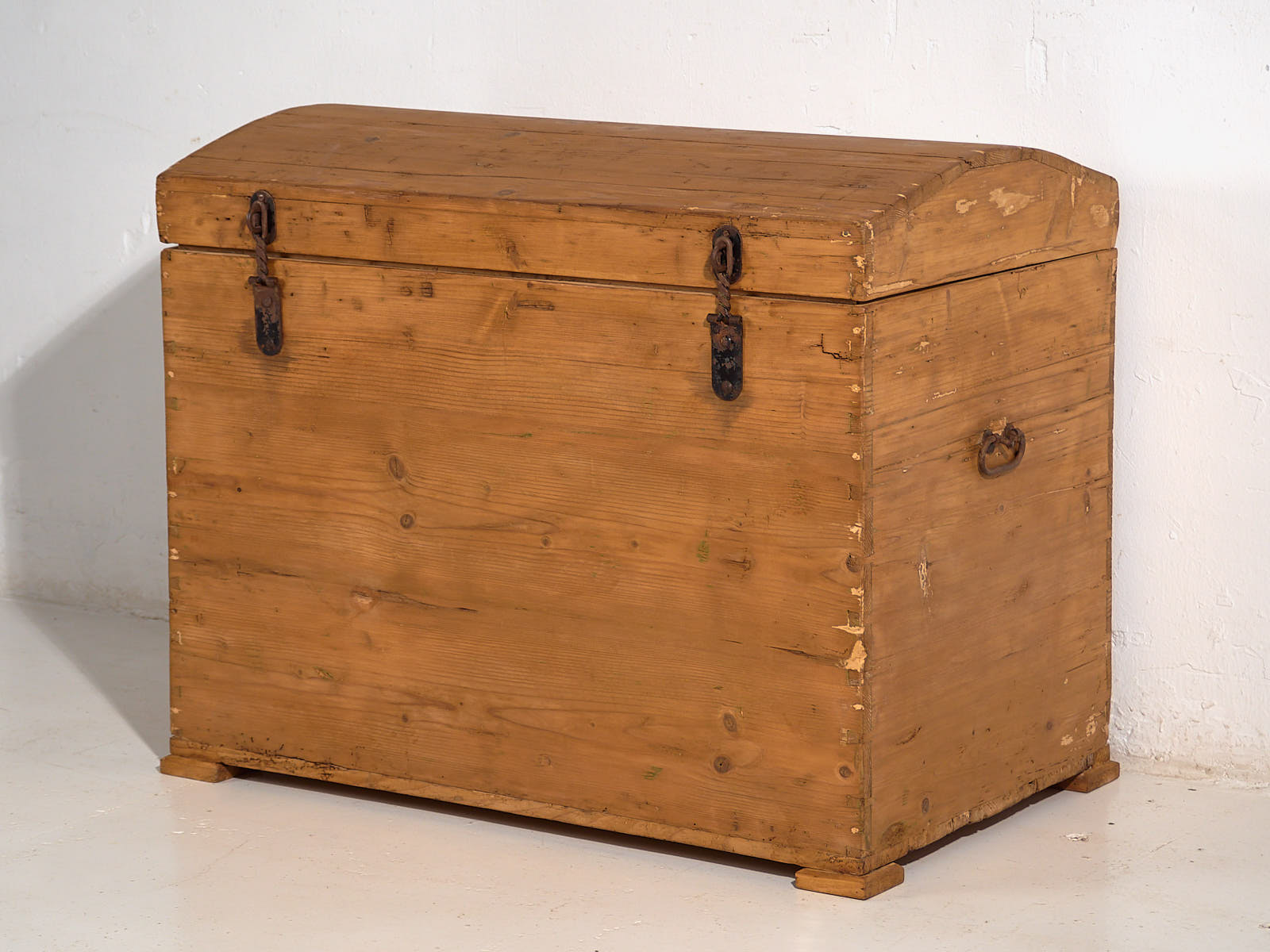 Antiguo cofre de madera maciza (c.1920) #16